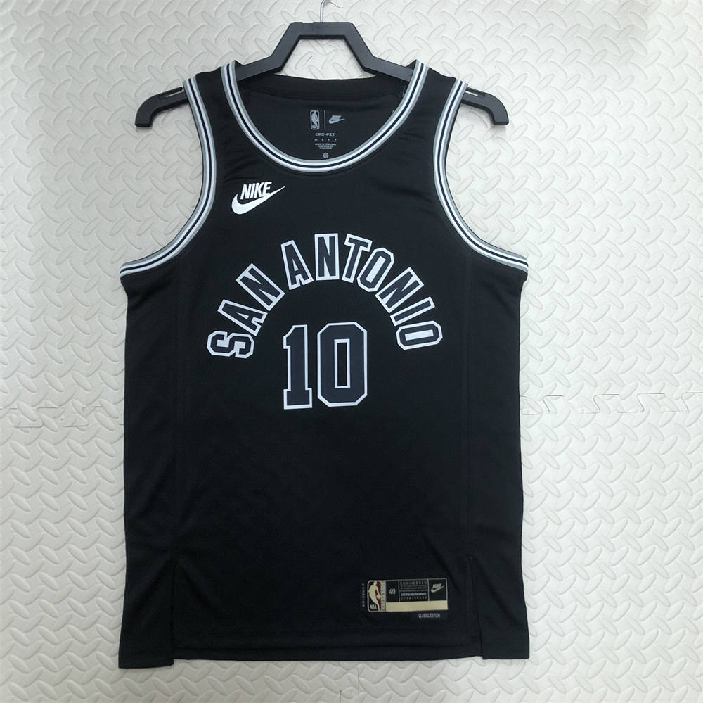 NBA San Antonio Spurs Round Neck Black jersey DeROZAN#10 S-XXL