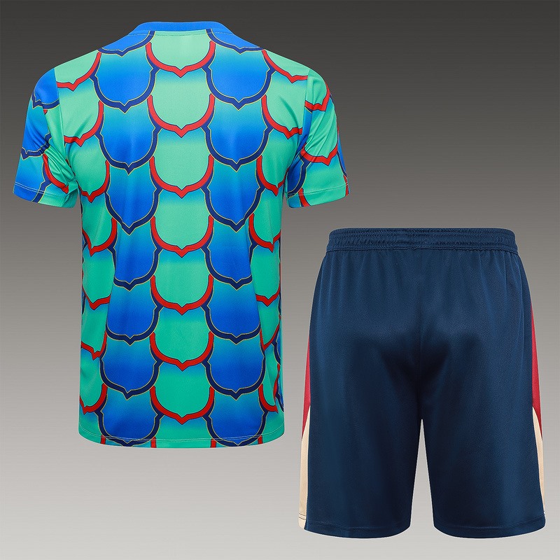 24/25 Barcelona Blue green Training Set Shirt and Shorts