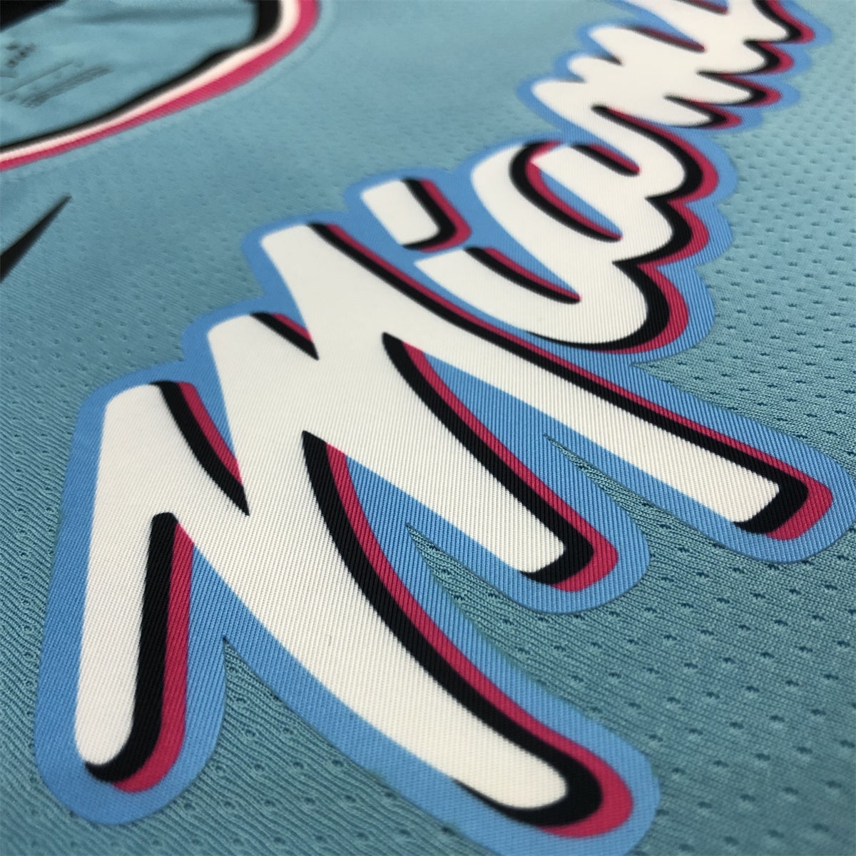 NBA Miami Hearts round neck Light Blue Jersey ADEBAYO#13 S-XXL