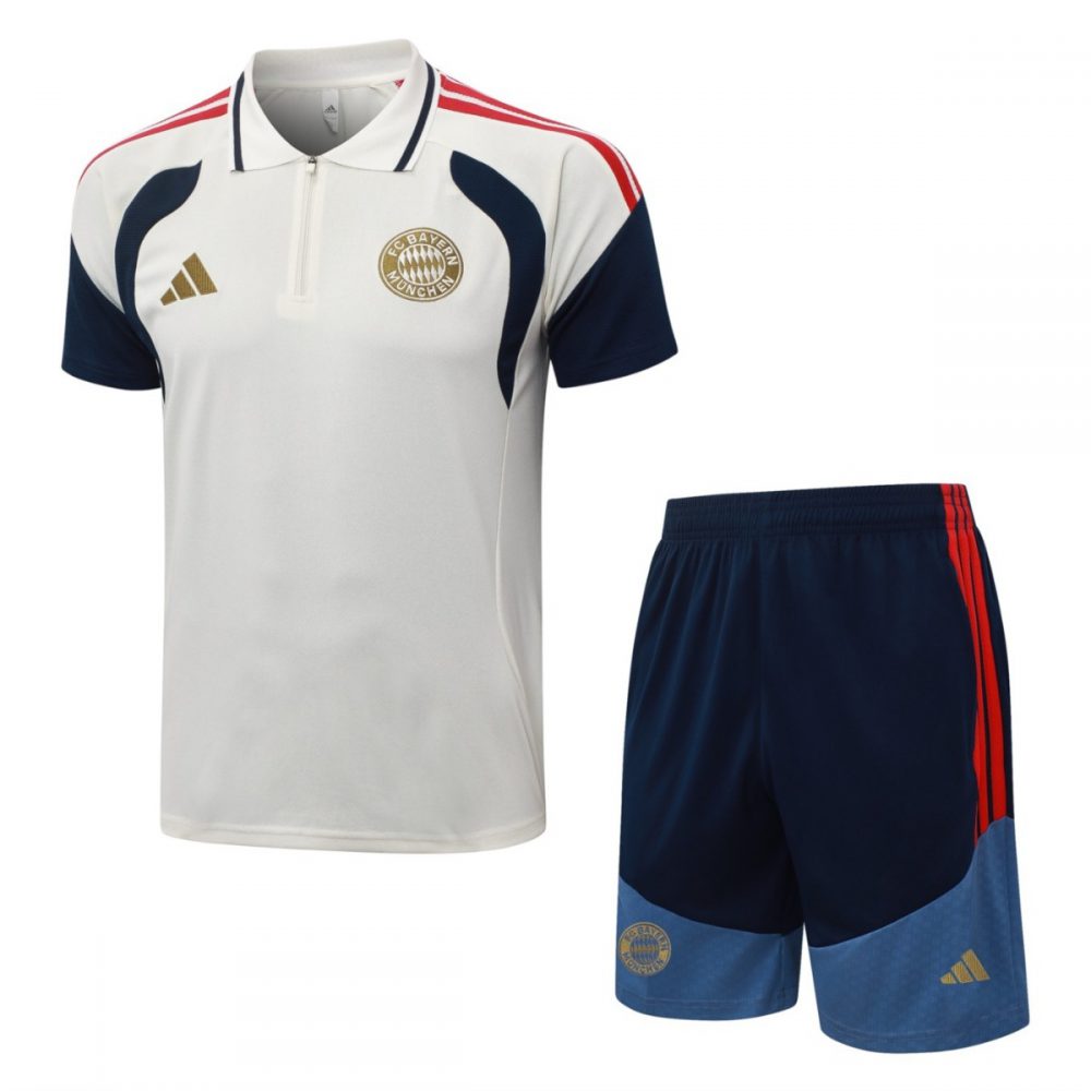 2026 Bayern Munich Beige Training Set Shirt and Shorts