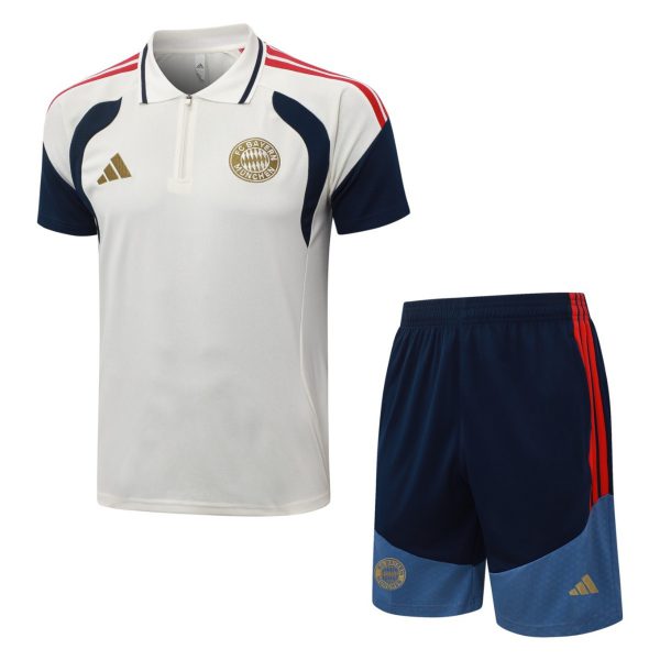 2026 Bayern Munich Beige Training Set Shirt and Shorts