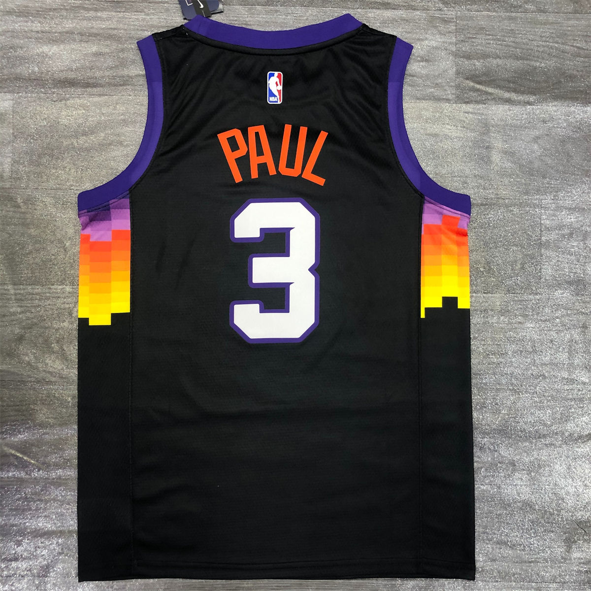 NBA Phoenix Suns Round neck Black jersey PAUL#3 S-XXL