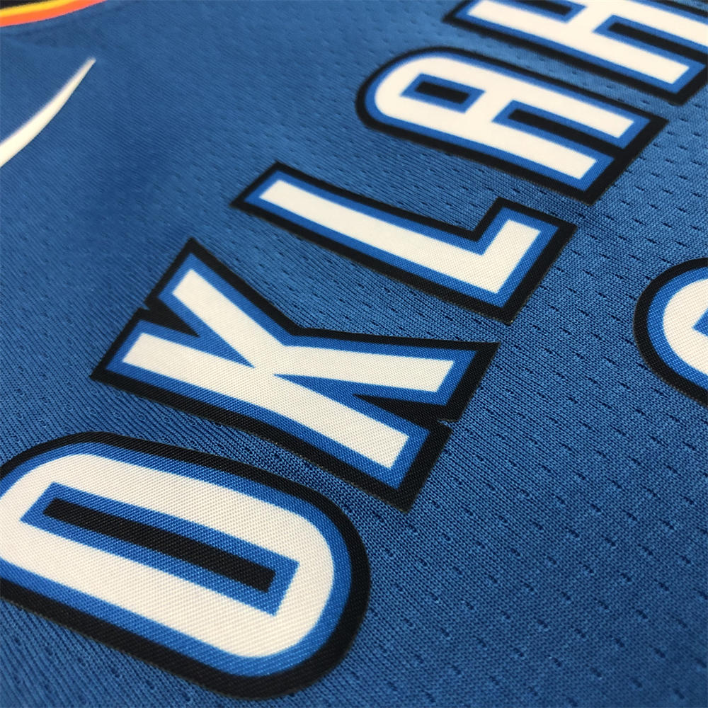 NBA Oklahoma City Thunder V-Neck Blue Jersey GEORGE#13 S-XXL