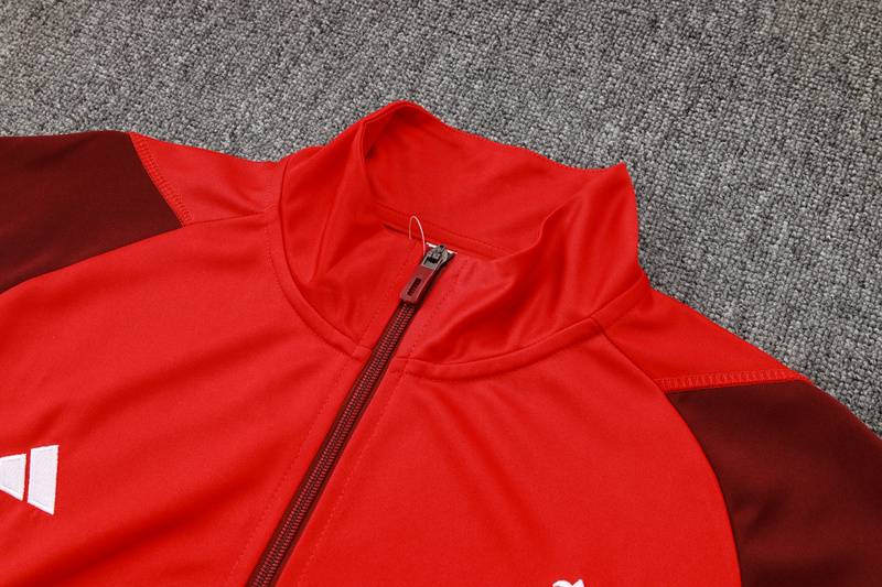 2024/25 Internacional Red Jacket Training Suit Set Football Team Shirt Sports Fashion