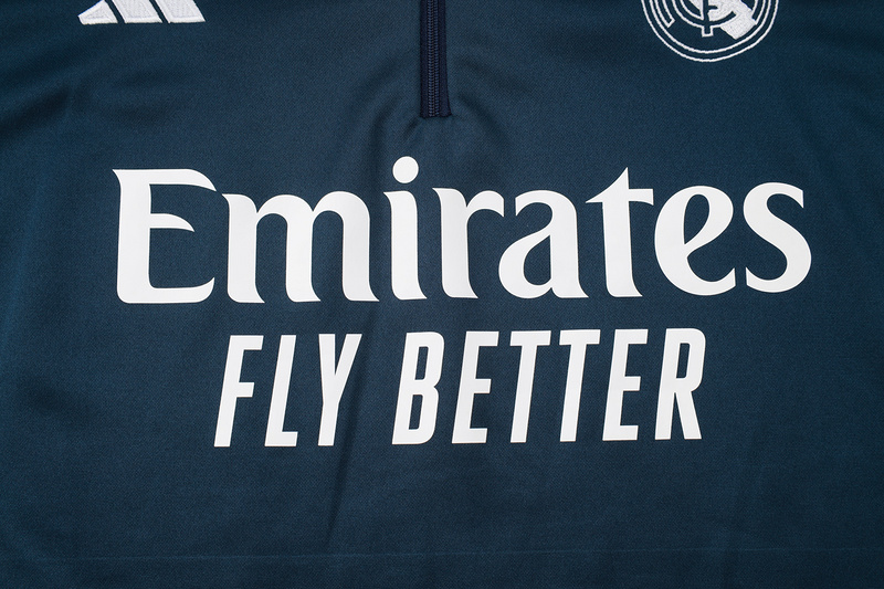 24/25 Real Madrid Royal blue Long-sleeved half-pull training kit Football team kit