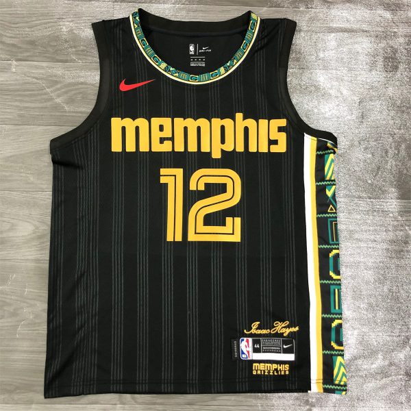 NBA Memphis Grizzies Round neck Black Jersey Morant #15 S-XXL