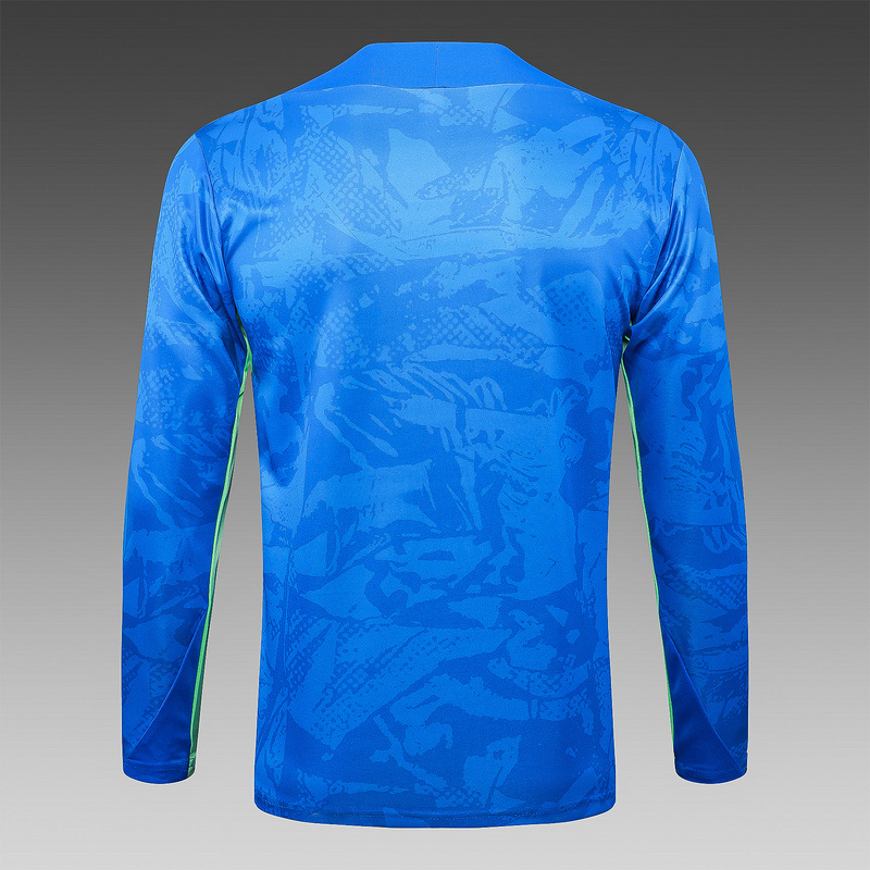24/25 Barcelona Blue Long-sleeved half-pull training kit Football team kit