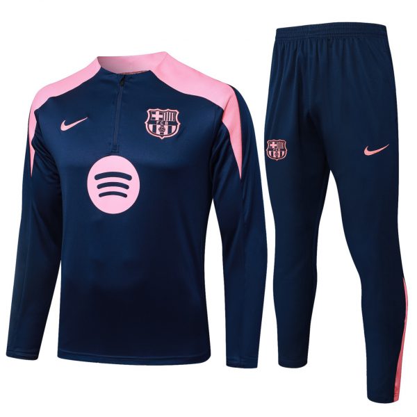 202526 Barcelona royal blue Long-sleeved half-pull training kit Football team kit
