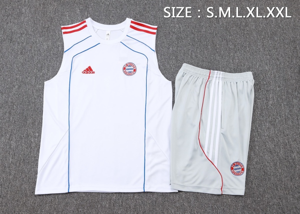 2026 Bayern Munich White Training Set Shirt and Shorts