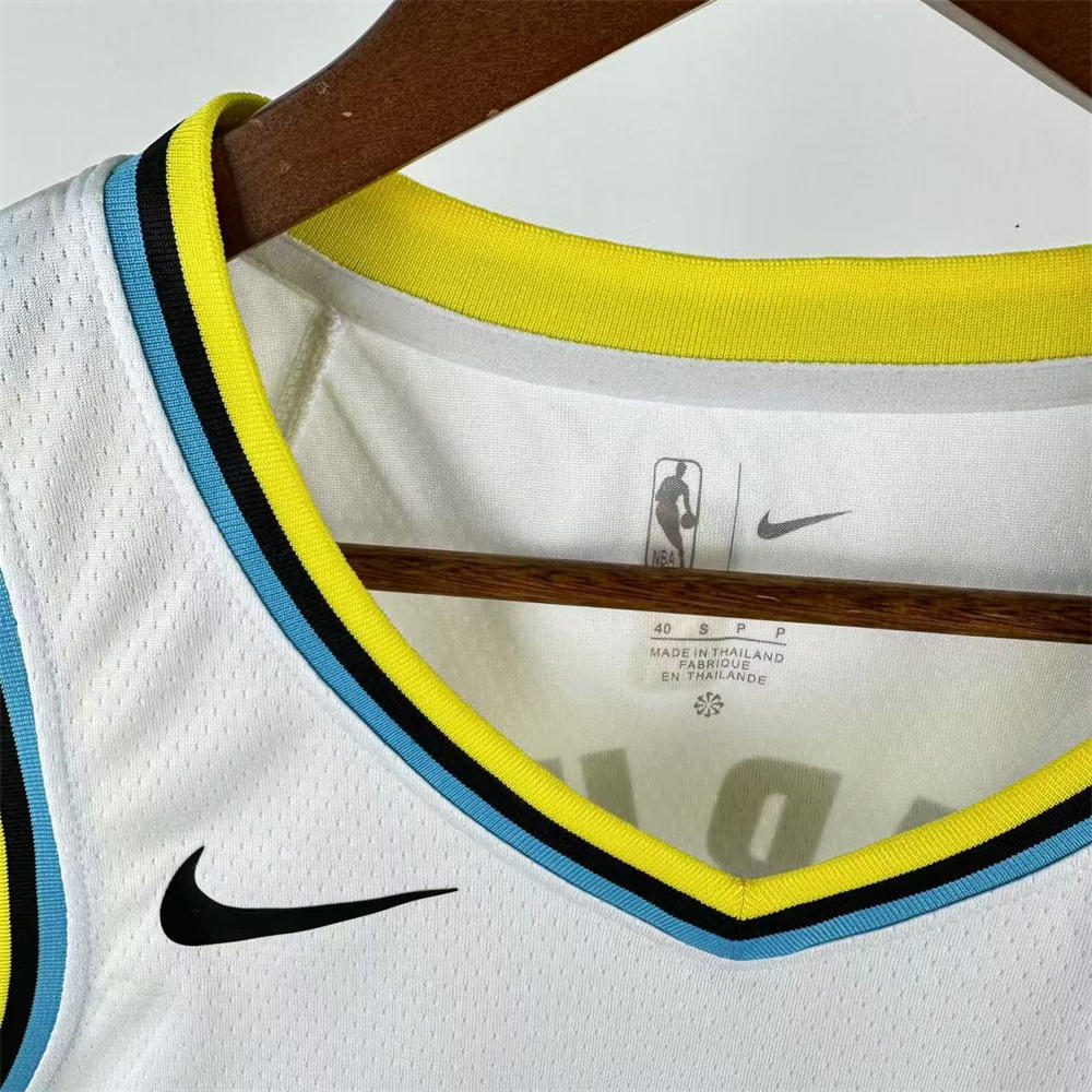 NBA Indiana Pacers 24/25 City Edition V-Neck White Jersey HALIBURTON#0 S-XXL