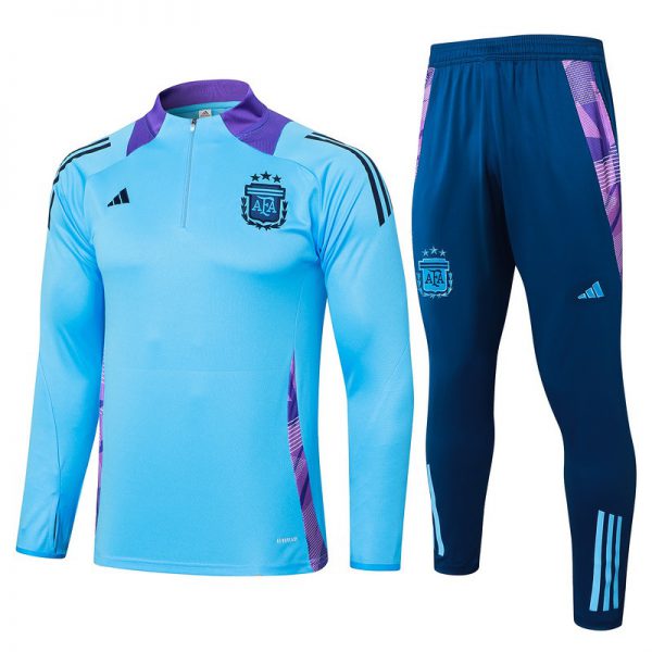 24/25 Argentina Blue Long-sleeved half-pull training kit Football team kit