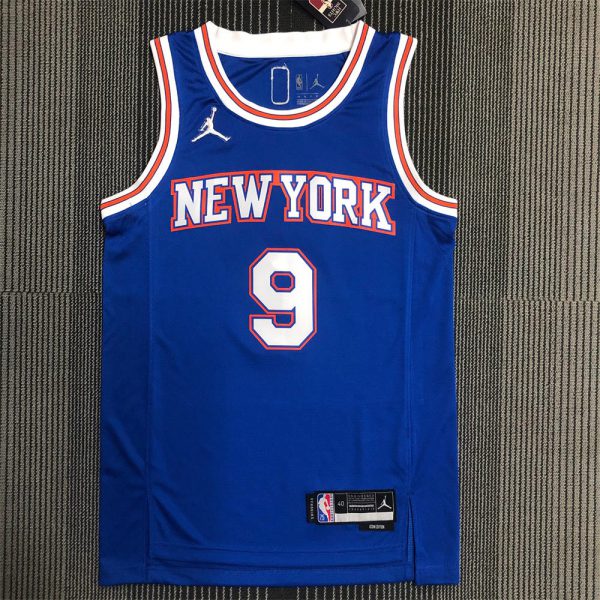 NBA New York Knicks Round Neck Blue 75th Anniversary jersey BARRETT#9 S-XXL