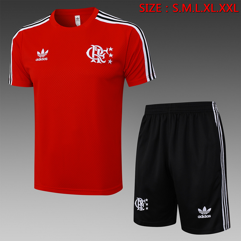 2025/26 Flamengo Red Training Set Shirt and Shorts