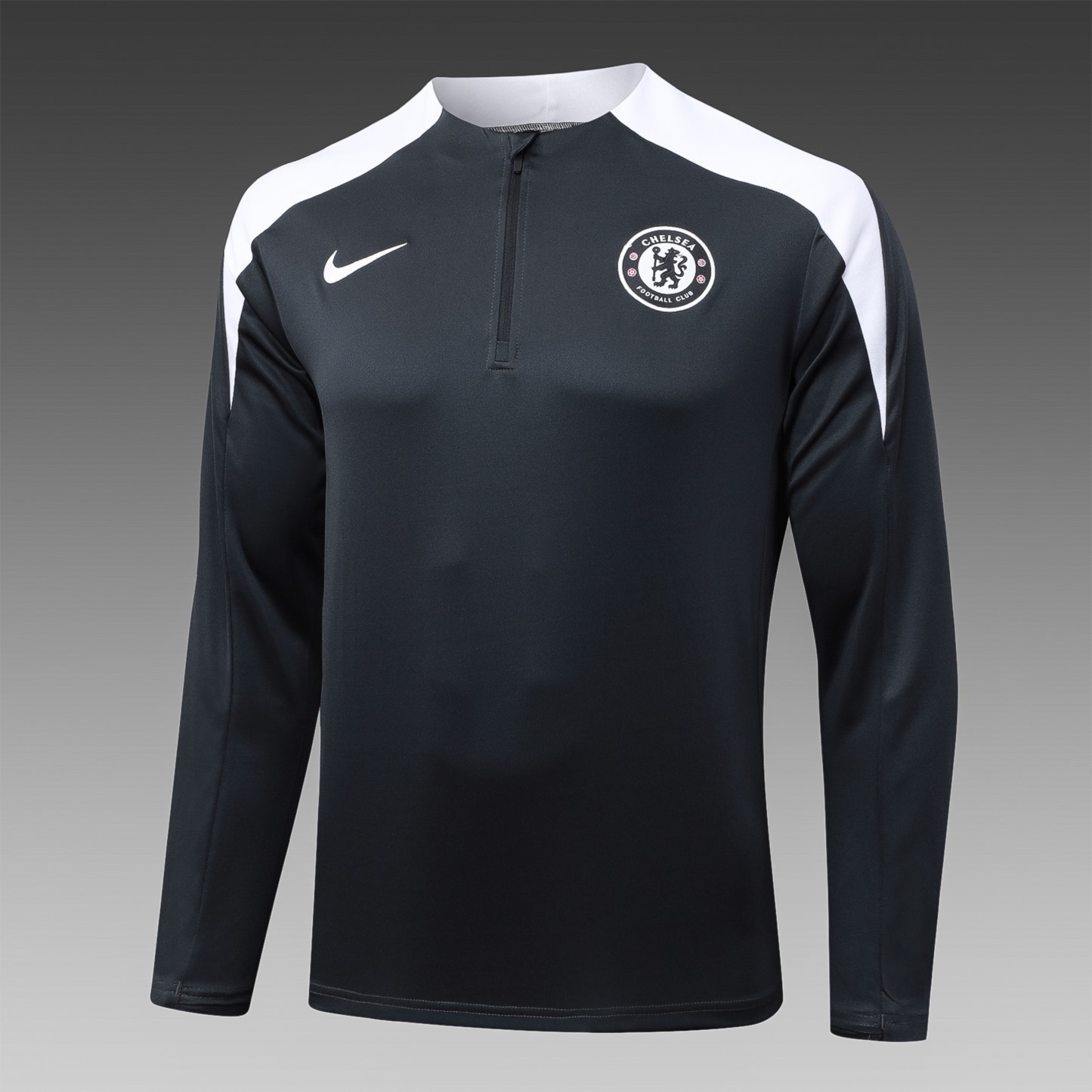 202526 Chelsea dark gray Long-sleeved half-pull training kit Football team kit