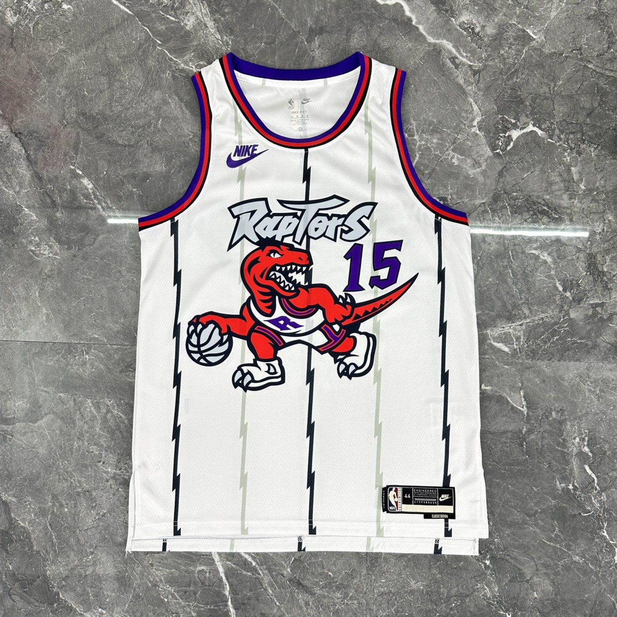 NBA Toronto Raptors Round Neck White CARTER#15 jersey S-XXL