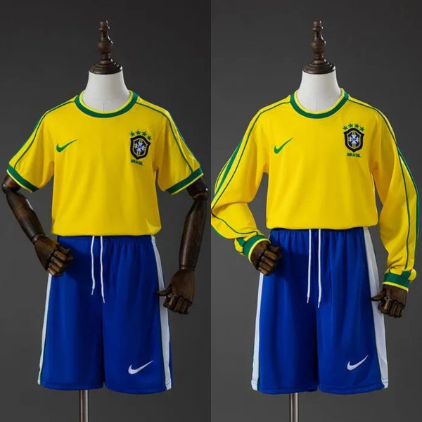 Retro 1998 Brazil Home Kid Kits