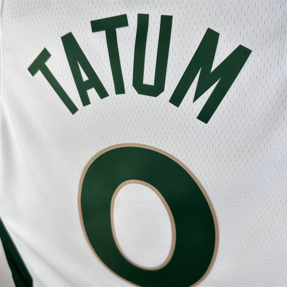 NBA Boston Celtics 2024 City Edition Round Neck White Jersey TATUM#0 S-XXL