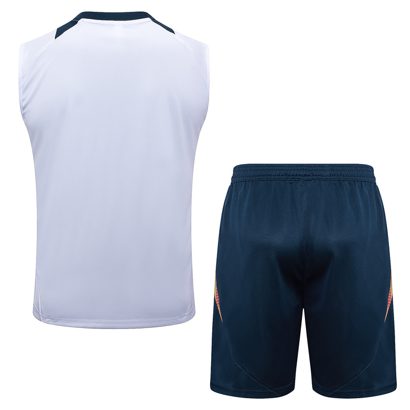 24/25 Real Madrid White Training Set Shirt and Shorts