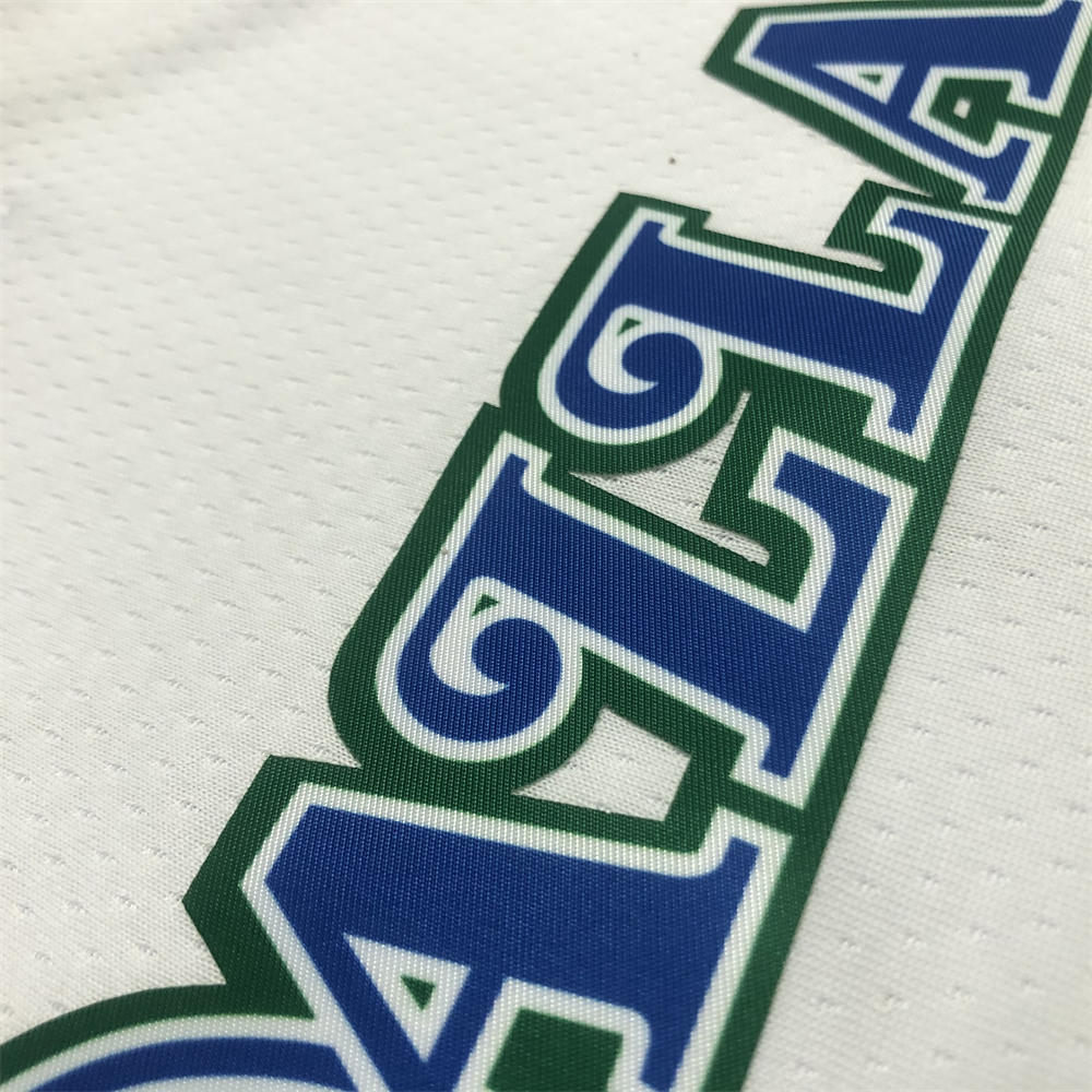 NBA Dallas Mavericks V-Neck White 75th anniversary Jersey DONCIC#77 S-XXL