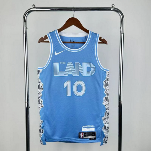 NBA 2025 Cleverland Cavaliers Round Neck Blue City Edition jersey GARLAND#10 S-XXL