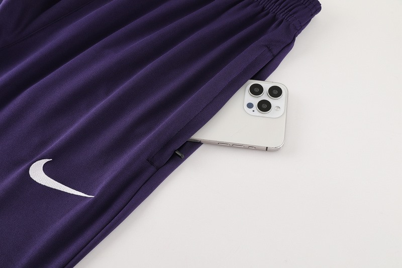 2024 England purple Long-sleeved half-pull training kit Football team kit