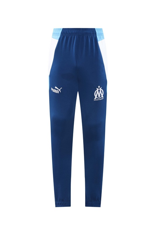 2024 Olympique Marseille Blue Jacket Training Suit Set Football Team Shirt Sports Fashion
