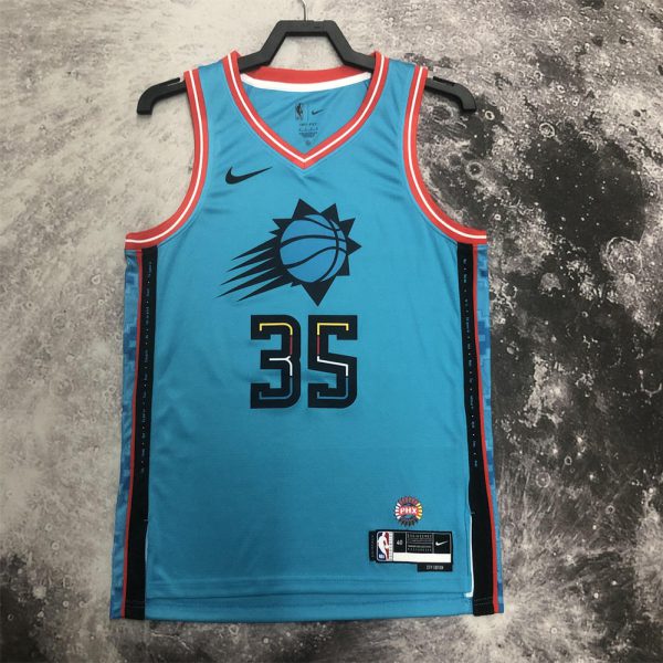 NBA Phoenix Suns V-Neck City Edition Blue jersey DURANT#35 S-XXL