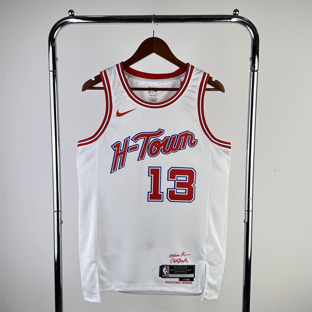 NBA Houston Rockets 2024 Round Neck Balck Jersey HARDEN#13 S-XXL