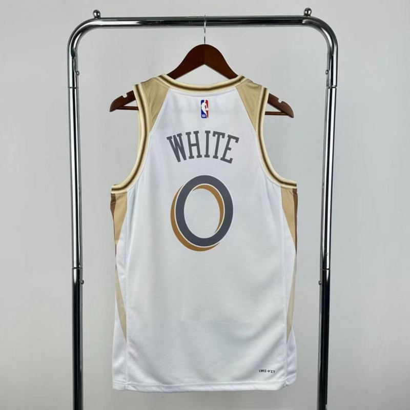 NBA Chicago Bulls 2025 Swingman City Edition Jersey WHITE#0 S-XXL