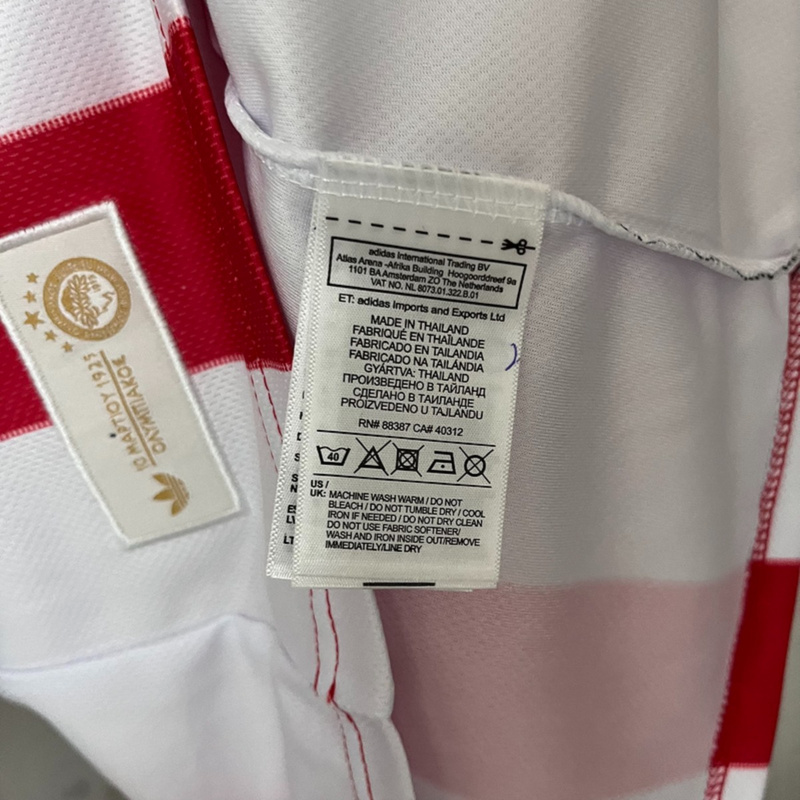 2025/26 Olympiacos 100th Anniversary Edition Red and White Jersey Fan Version