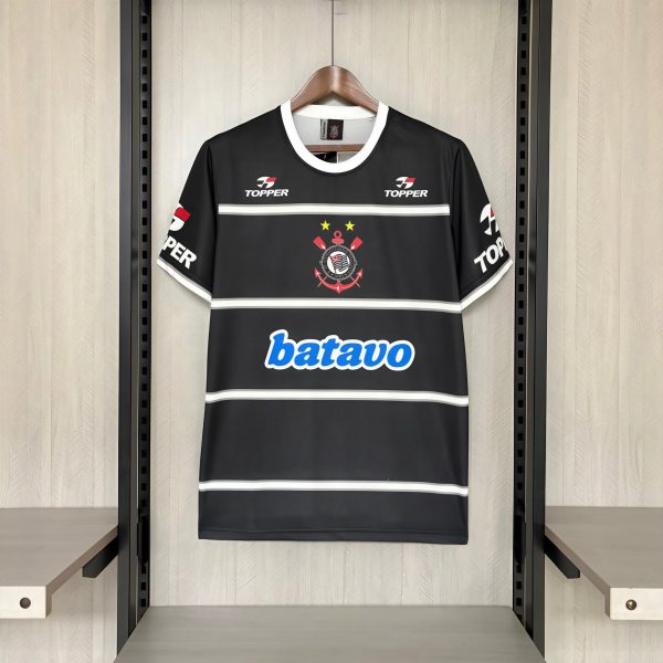 Retro 1999 Corinthians Training Black Jersey Fan Version