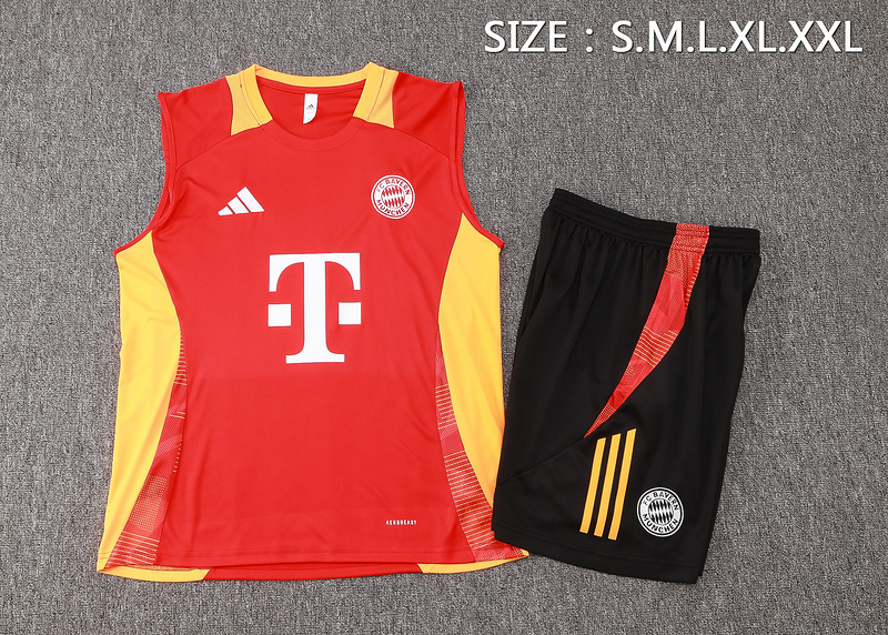 24/25 Bayern Munich Red Training Set Shirt and Shorts