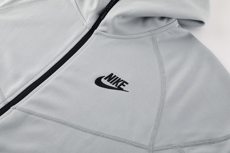 2024 Nike Grey Hoodie Jacket Kit Set Football Team Shirt Sports Fashion