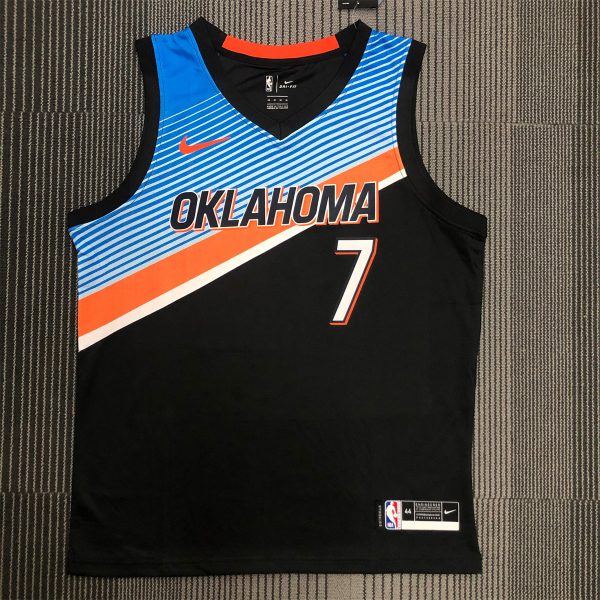 NBA Oklahoma City Thunder V-Neck Black Jersey ANTHONY#7 S-XXL