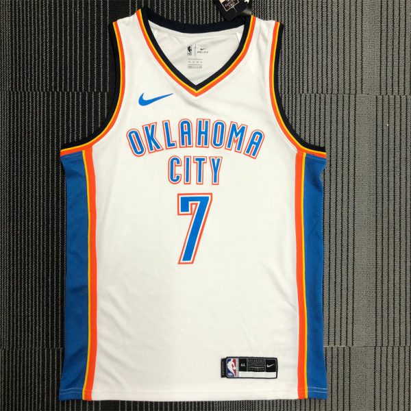 NBA Oklahoma City Thunder V-Neck White Jersey ANTHONY#7 S-XXL