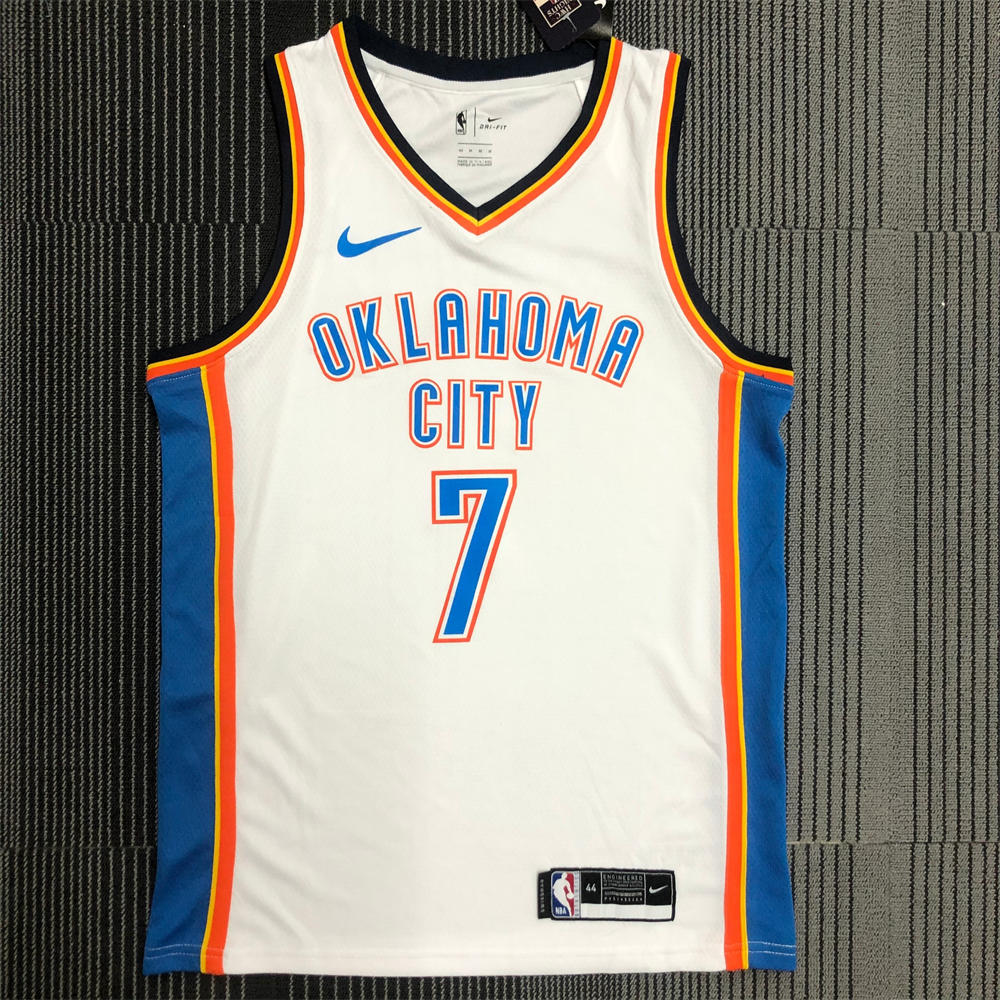 NBA Oklahoma City Thunder V-Neck White Jersey ANTHONY#7 S-XXL