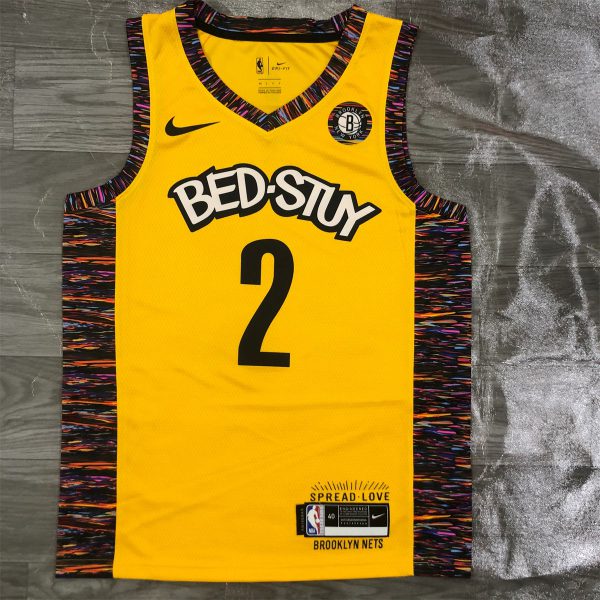 NBA Brooklyn Nets V-Neck Yellow Jersey GRIFFIN#2 S-XXL