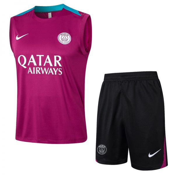 24/25 Psg Red Training Set Shirt and Shorts