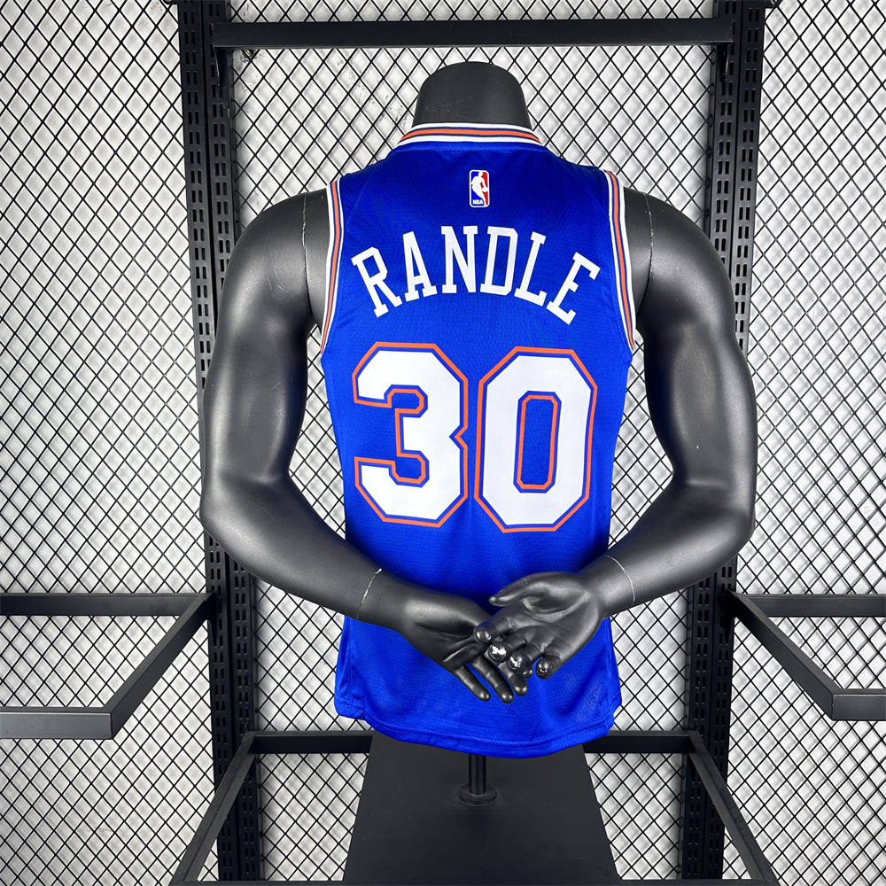 NBA New York Knicks 2024 JORDAN Edition Round Neck Blue jersey RANDLE#30 S-XXL