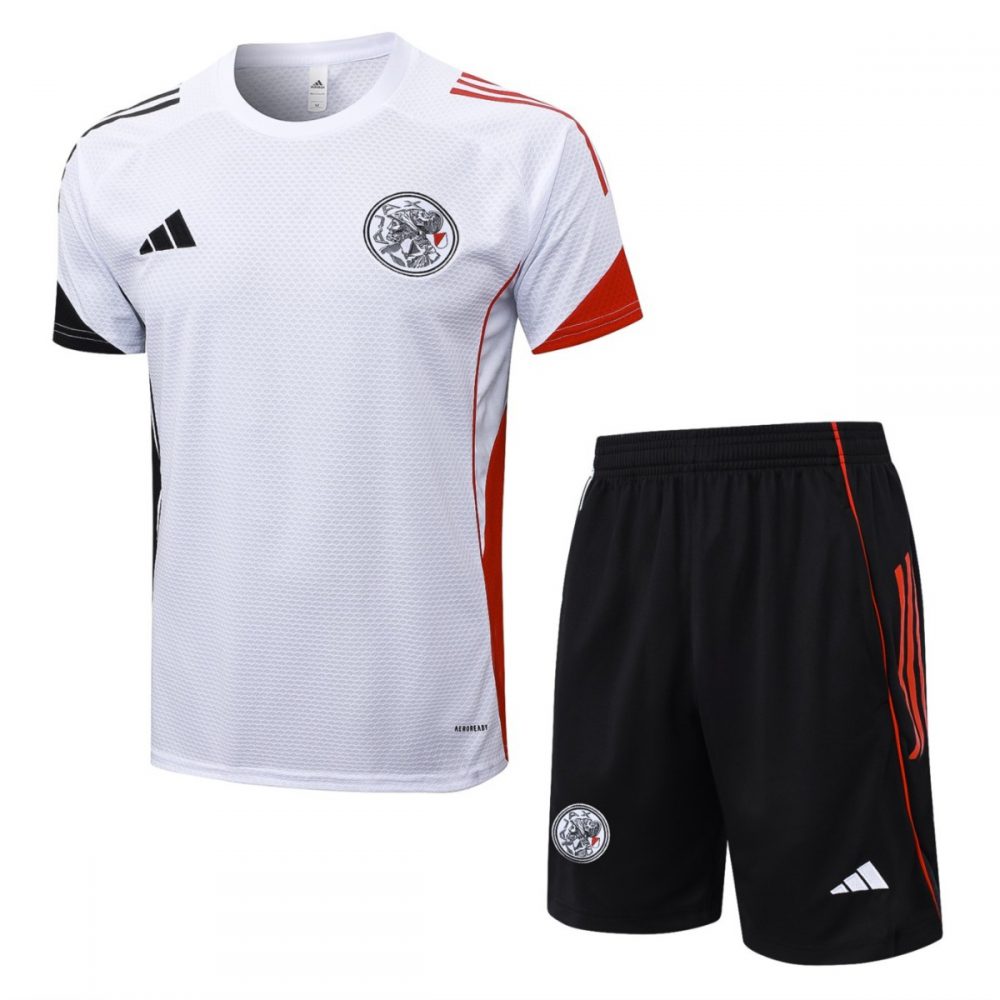 2026 Ajax White Training Set Shirt and Shorts