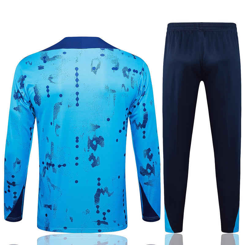 24/25 Chelsea Take blue Long-sleeved half-pull training kit Football team kit