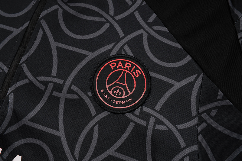 24/25 Paris Black Long-sleeved half-pull training kit Football team kit