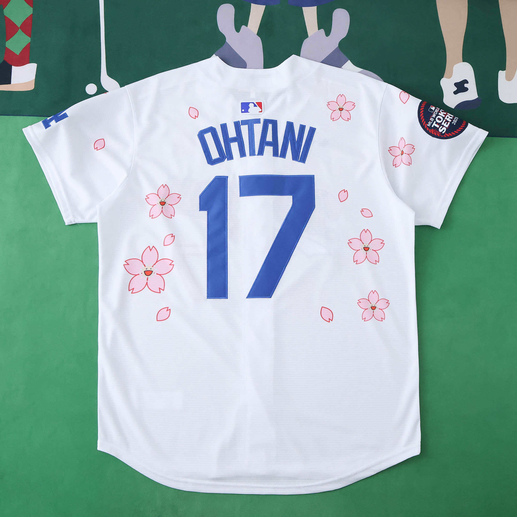 MLB LosAngeles Dodgers White Jersey Flower Edition OHTANI #17