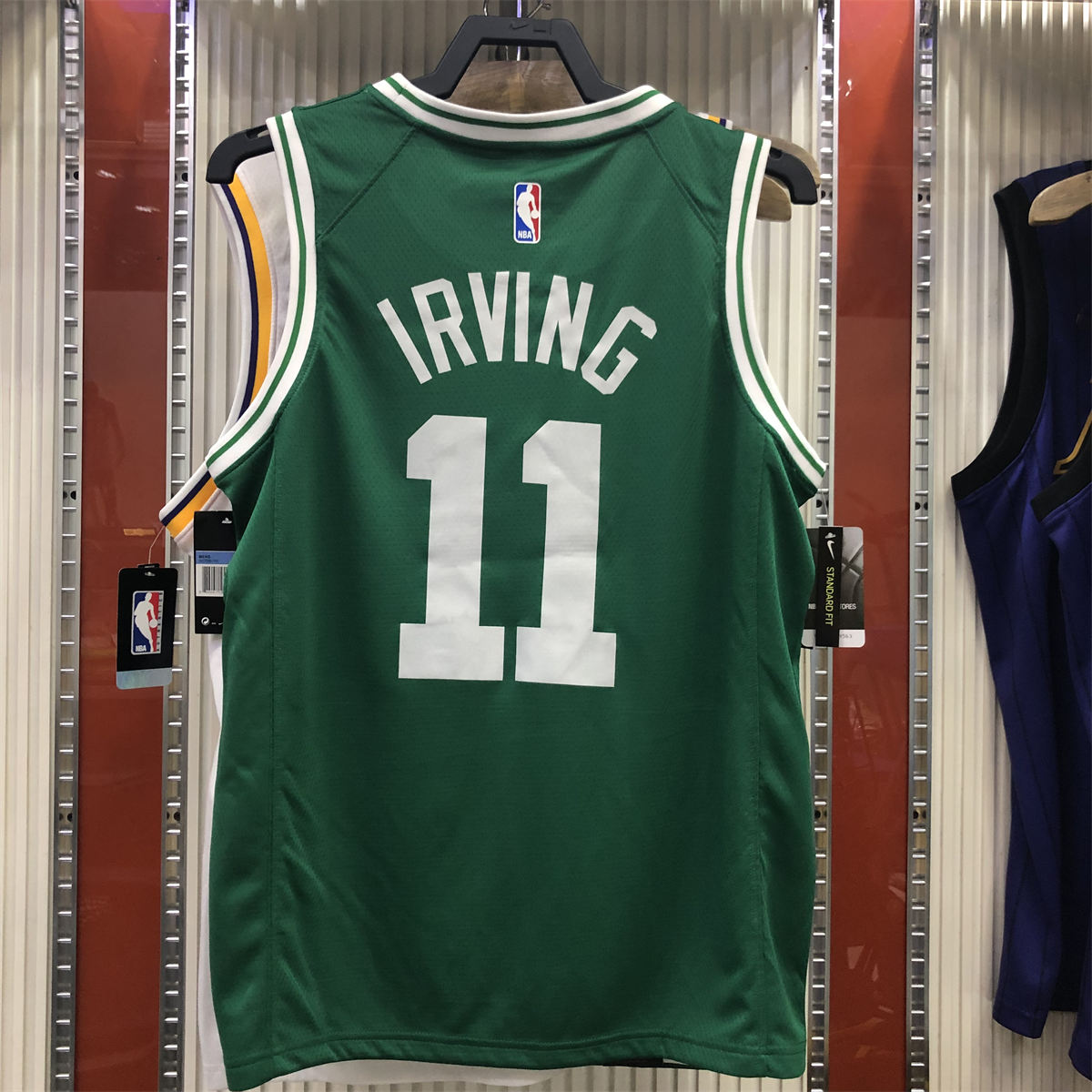 NBA Boston Celtics round neck Retro Green Jersey Irving #11 S-XXL