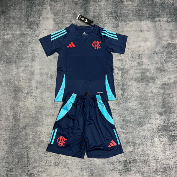 2025/26 Flamengo Training Dark Blue jersey kids Kits size: 16-28
