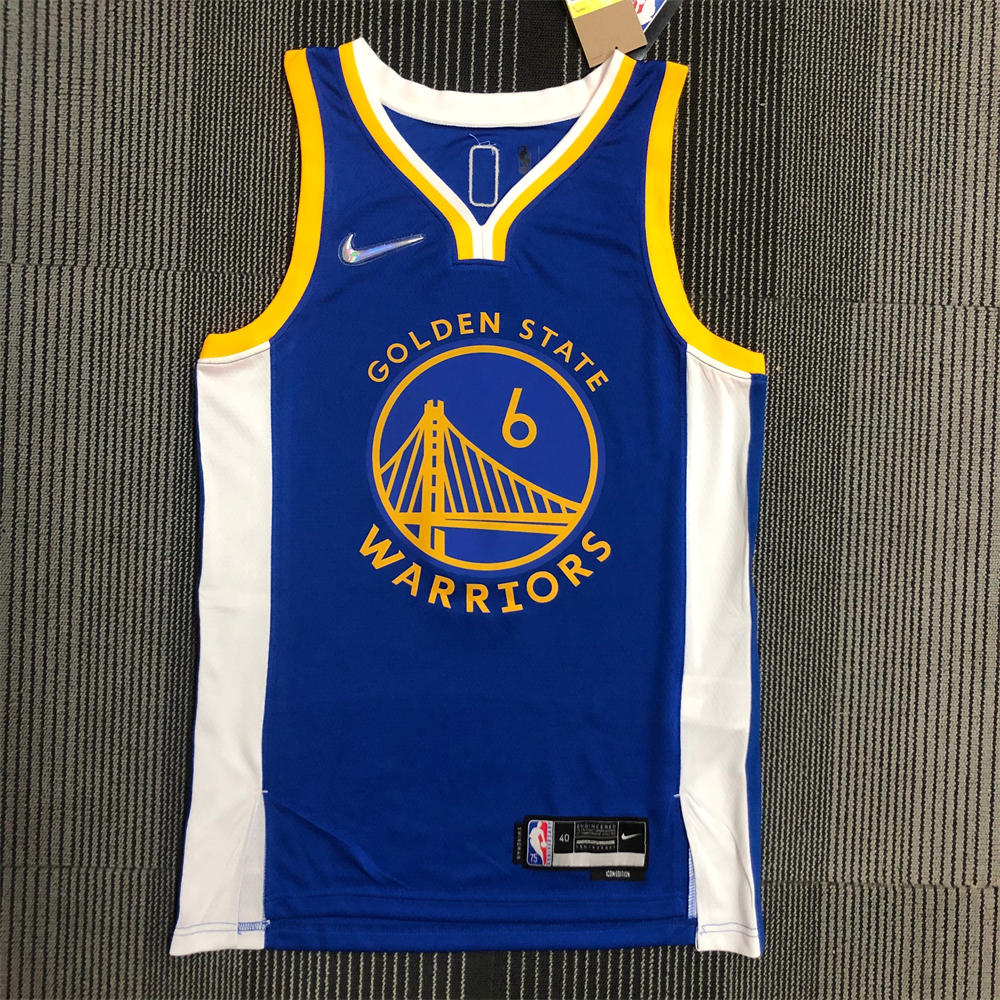 NBA Golden State Warriors V-Neck 75th anniversary Blue Jersey YOUNG#6 S-XXL