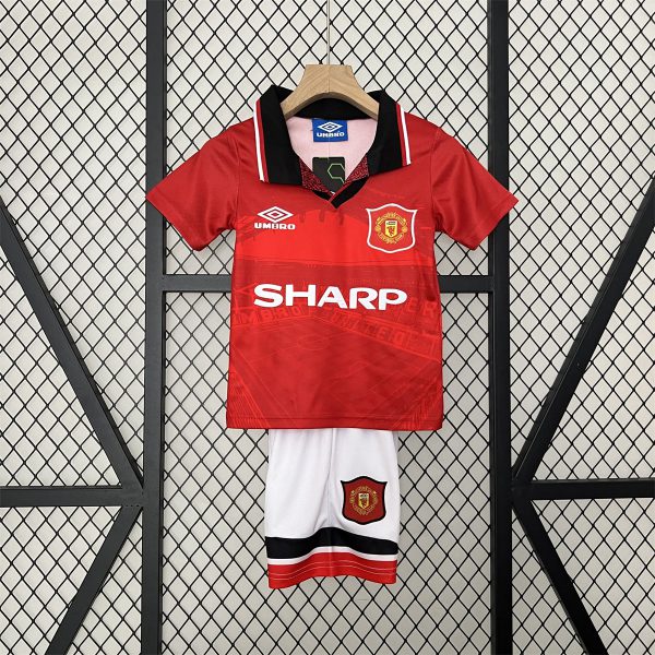 Retro Manchester United 94/96 home  jersey Kid Kits Size 16-28