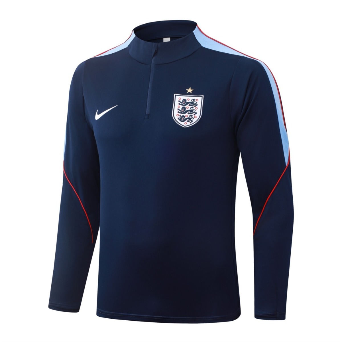 2026 England Cyan Long-sleeved half-pull training kit