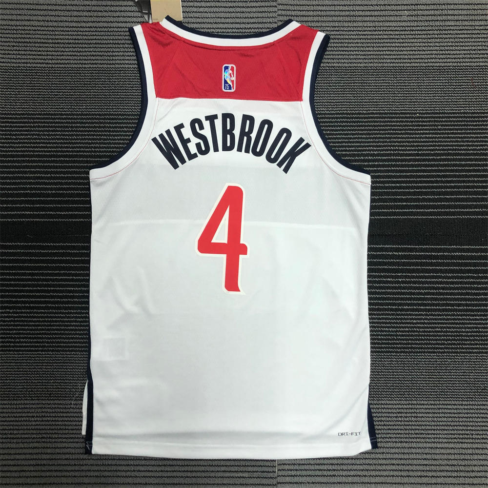NBA Washington Wizards 75th Anniversary WESTBROOK#4 Jersey S-XXL