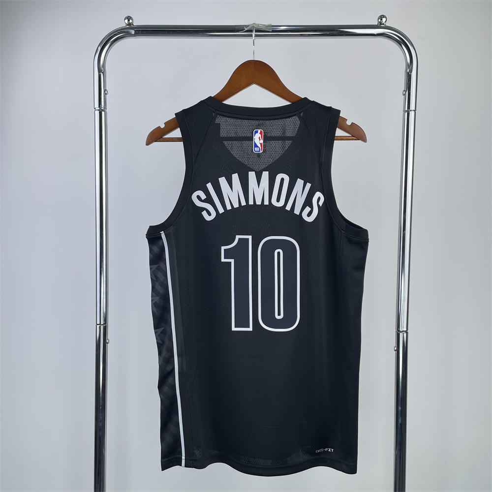 NBA Brooklyn Nets V-Neck Black Jersey SIMMONS#10 S-XXL
